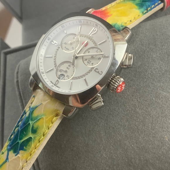 Authentic MICHELE ASCALON Steel DIAMONDS WATCH main image 5